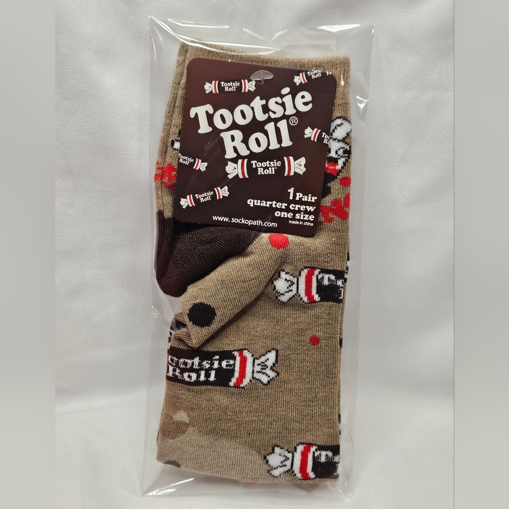 5/$20 Tootsie Roll "Keep Em Rollin'" Crew Socks NWT